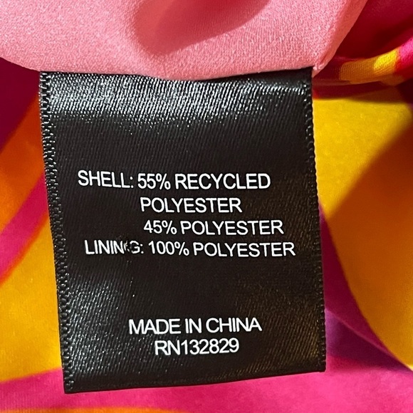 House Of Harlow 1960 Strapless Midi Maxi Dress‎ Orange Pink Psychedelic Small - Picture 12 of 13